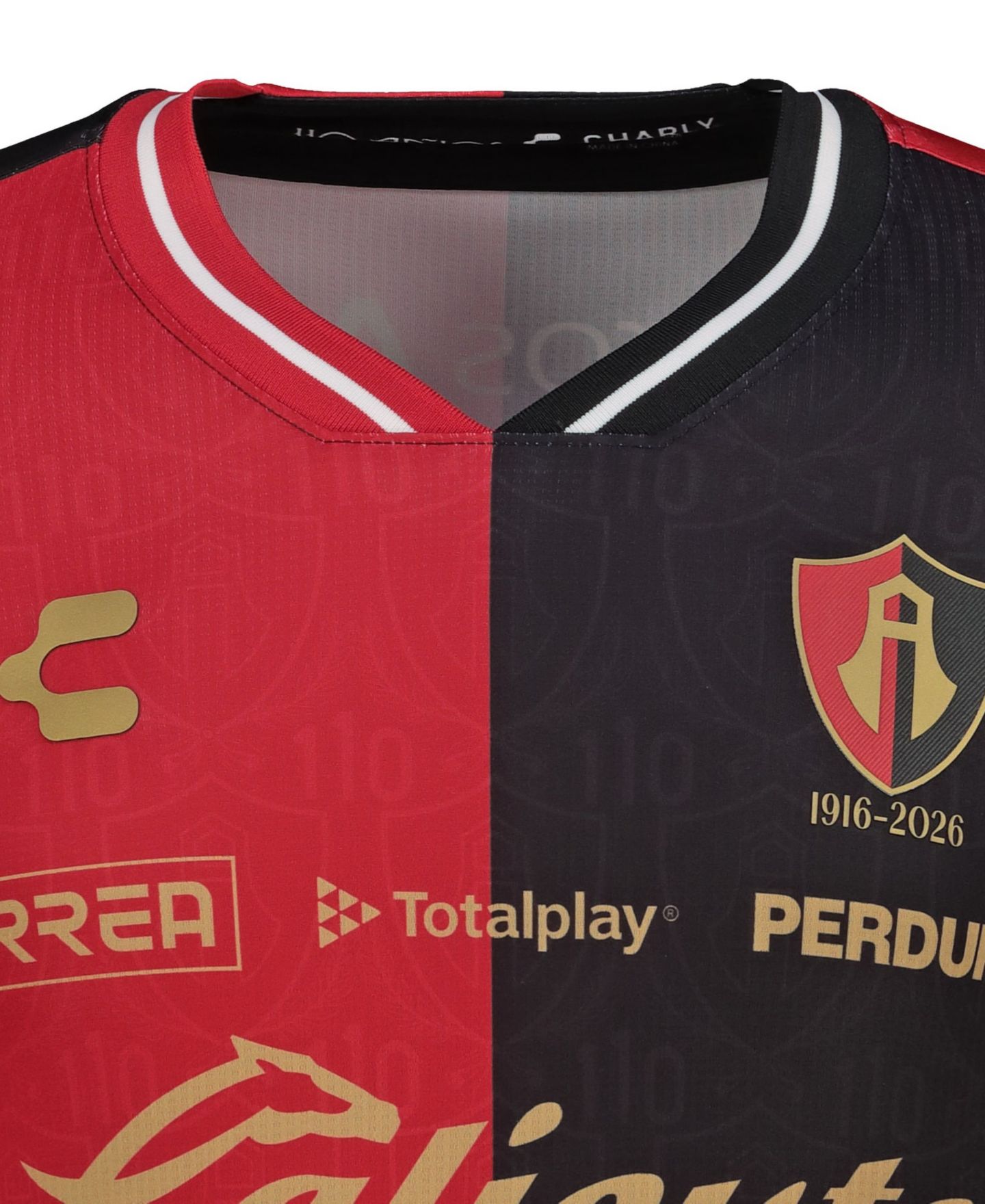 Мужской топ CHARLY Red/Black Club Atlas 2026/27 Home Authentic Jersey — фото 2