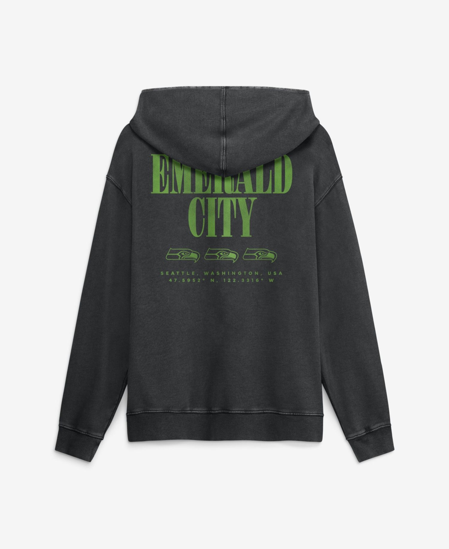 Men's Black Seattle Seahawks Relaxed Intense Rivalry French Terry Hoodie