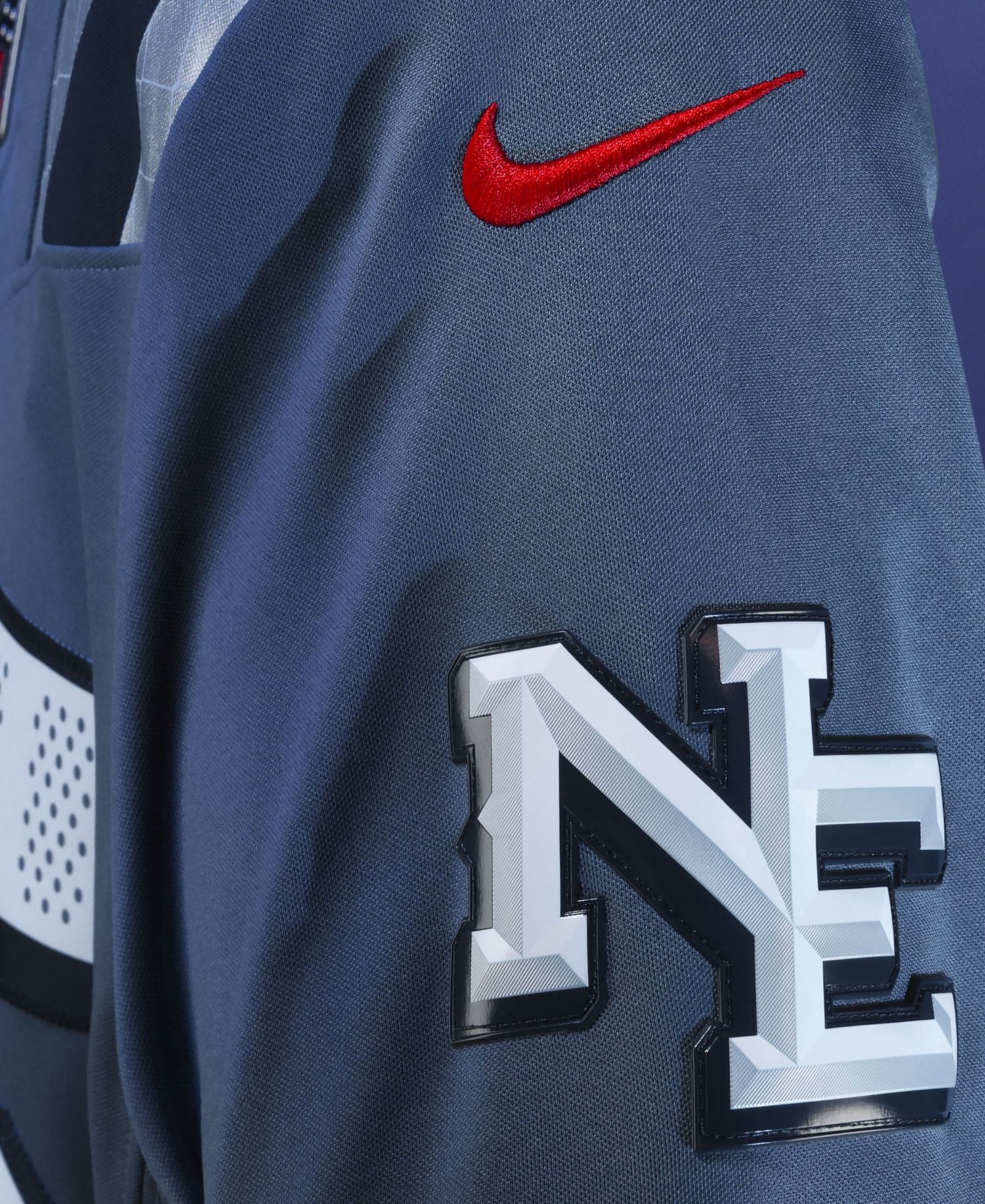 Men's Drake Maye Storm Blue New England Patriots 2025 Rivalries Collection Stitched Limited Jersey
