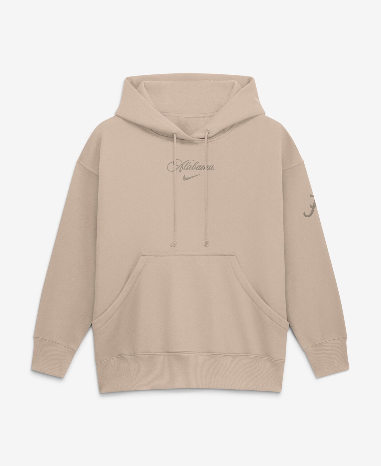 Women's Tan Alabama Crimson Tide Neutral Stance Phoenix Fleece Oversized Hoodie