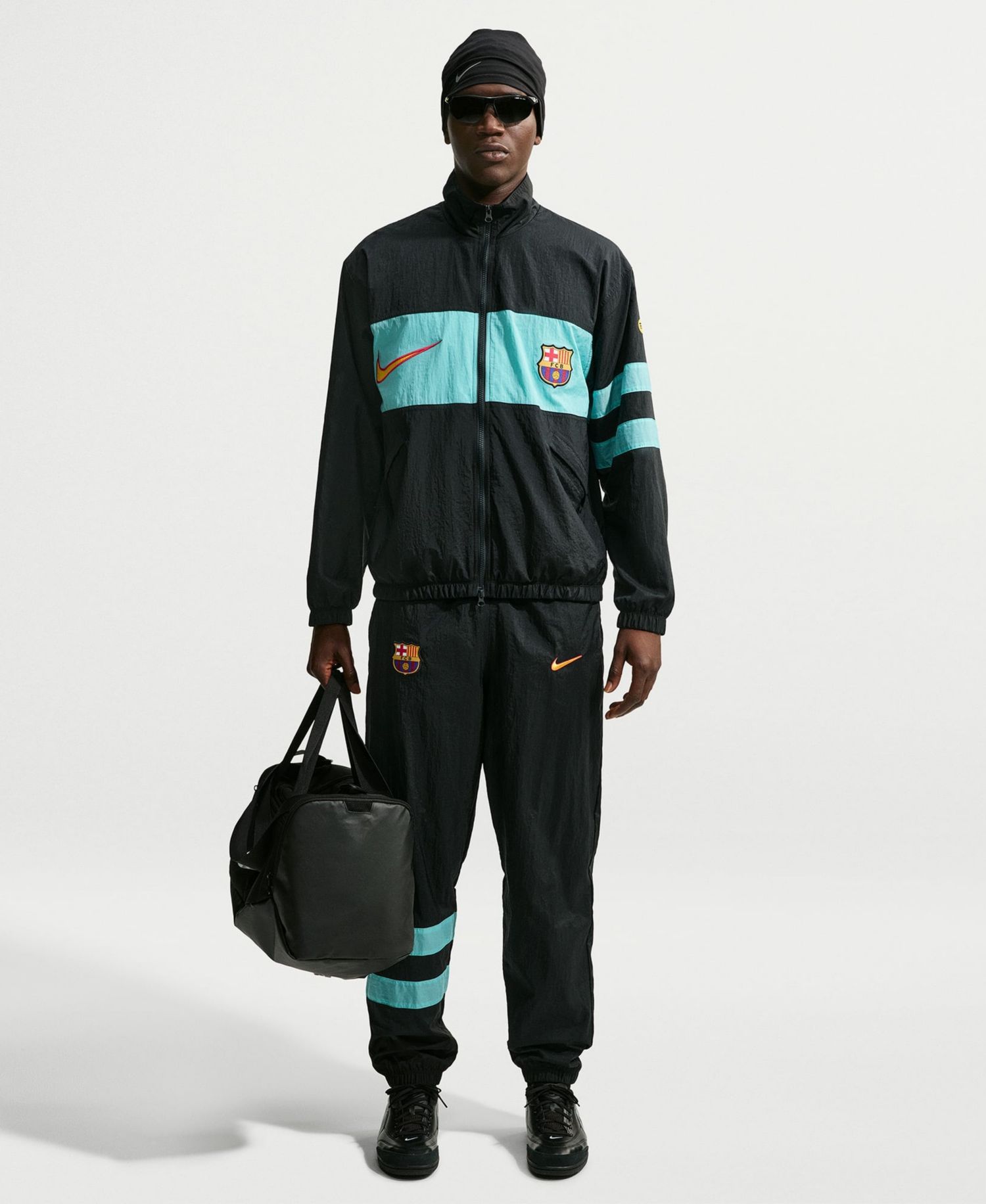 Men's Black Barcelona Third I96 Full-Zip Track jacket