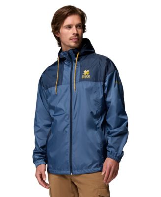 Men's  Navy Notre Dame Fighting Irish Flash Challenger II Full-Zip Hooded Windbreaker
