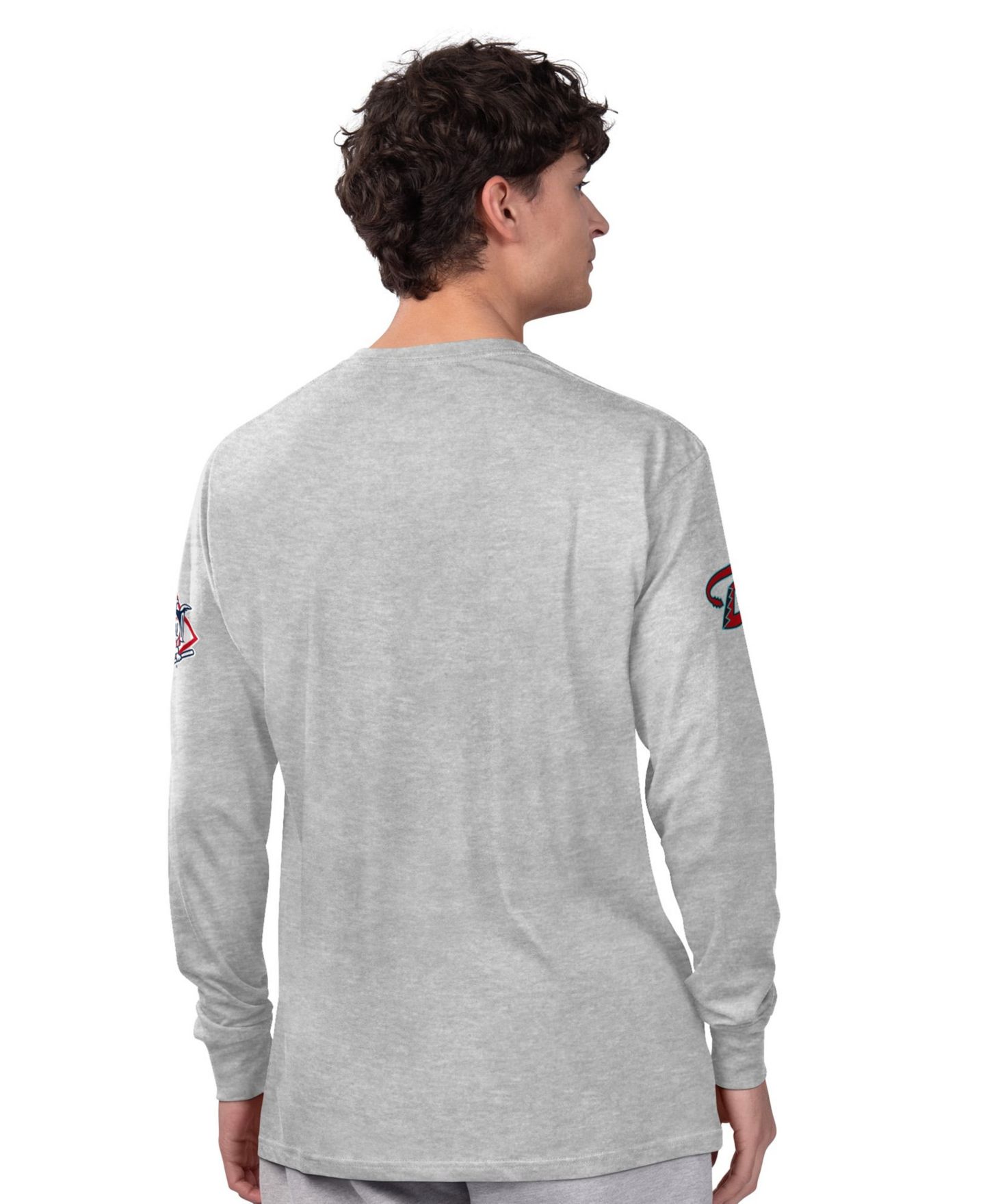 Мужские комплекты Starter Heather Gray/Red Arizona Diamondbacks Two-Pack Long Sleeve & Short Sleeve T-Shirt Set — фото 5