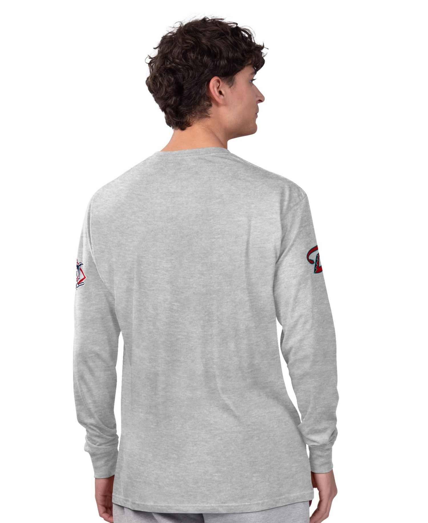 Men's Heather Gray/Red Arizona Diamondbacks Two-Pack Long Sleeve & Short Sleeve T-Shirt Set