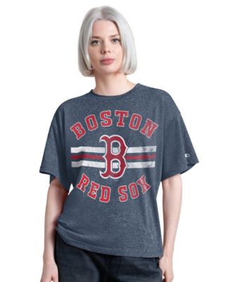 Women's  Navy Boston Red Sox Jump Shot Boyfriend Tri-Blend T-Shirt