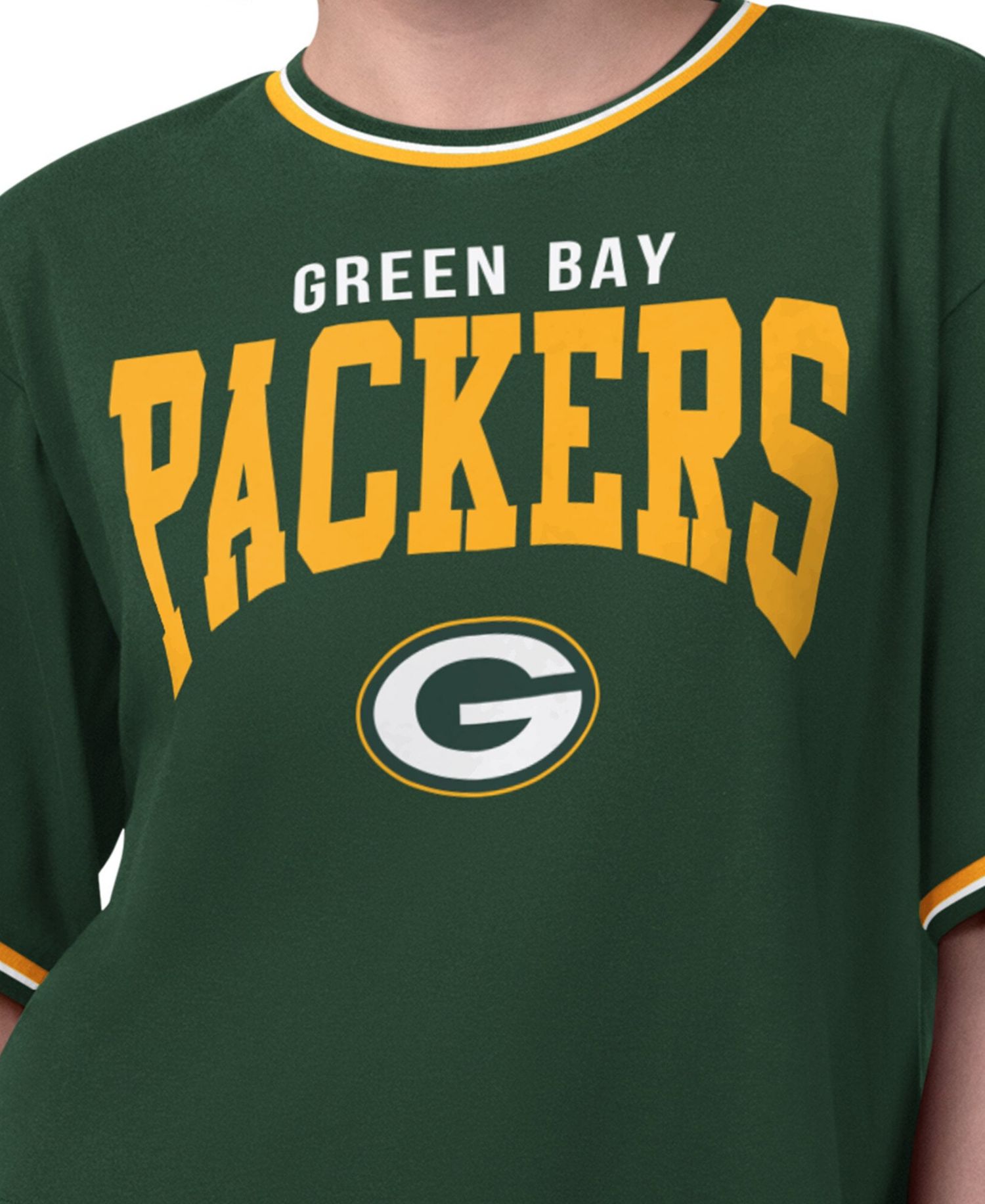 Women's Green Green Bay Packers Ace Cropped T-Shirt