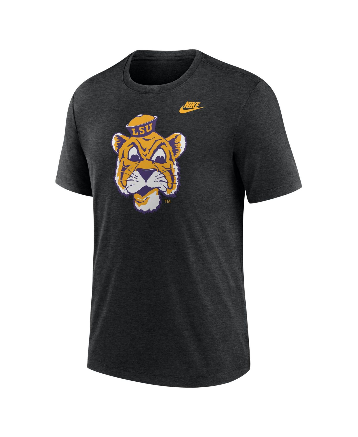 Men's Heather Black LSU Tigers Blitz Legacy Primary Tri-Blend T-Shirt