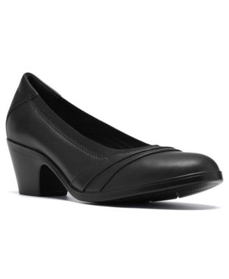 Women's Emily 2 Gracie Block Heel Round Toe Leather Pumps