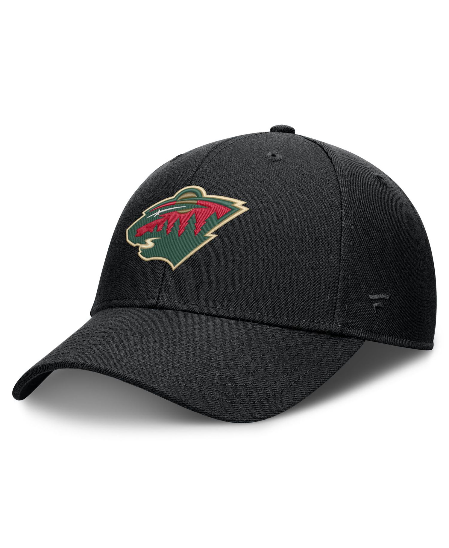 Men's Black Minnesota Wild Force Adjustable Hat