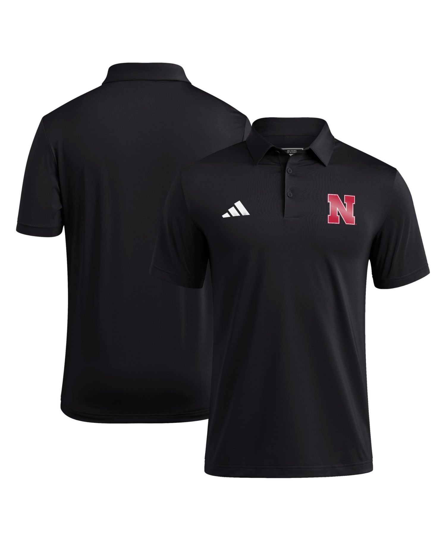 Men's Black Nebraska Huskers Our Red Burns Brighter Ultimate365 Polo
