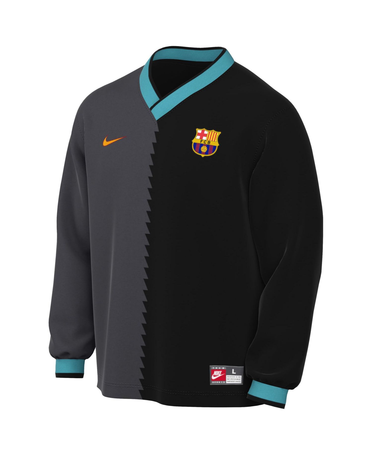Men's Black Barcelona 2026/27 Third Energy Dri-FIT Long Sleeve Lifestyle Jersey