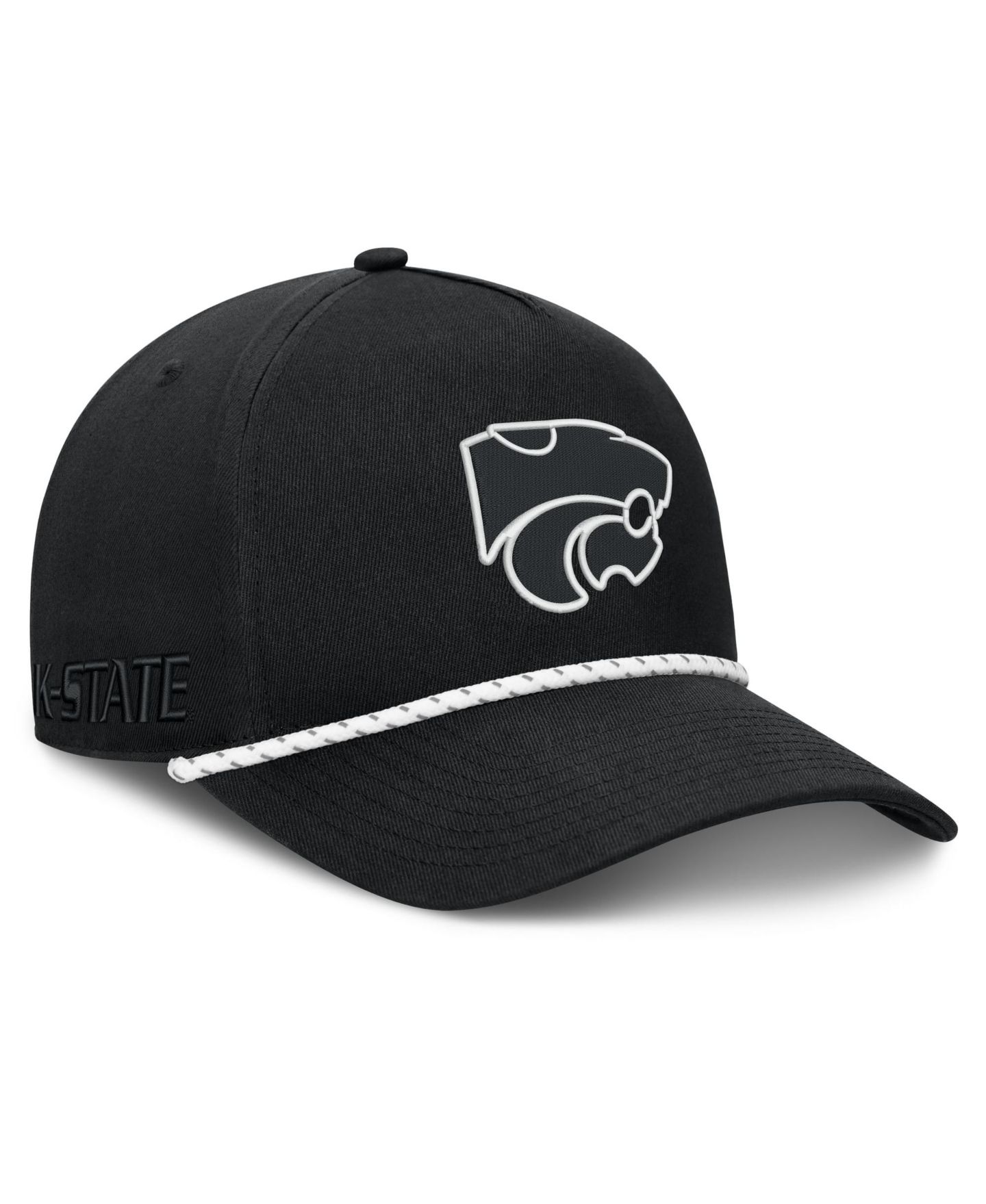 Мужская кепка Fanatics Black Kansas State Wildcats Undertone Rope Adjustable Hat — фото 3