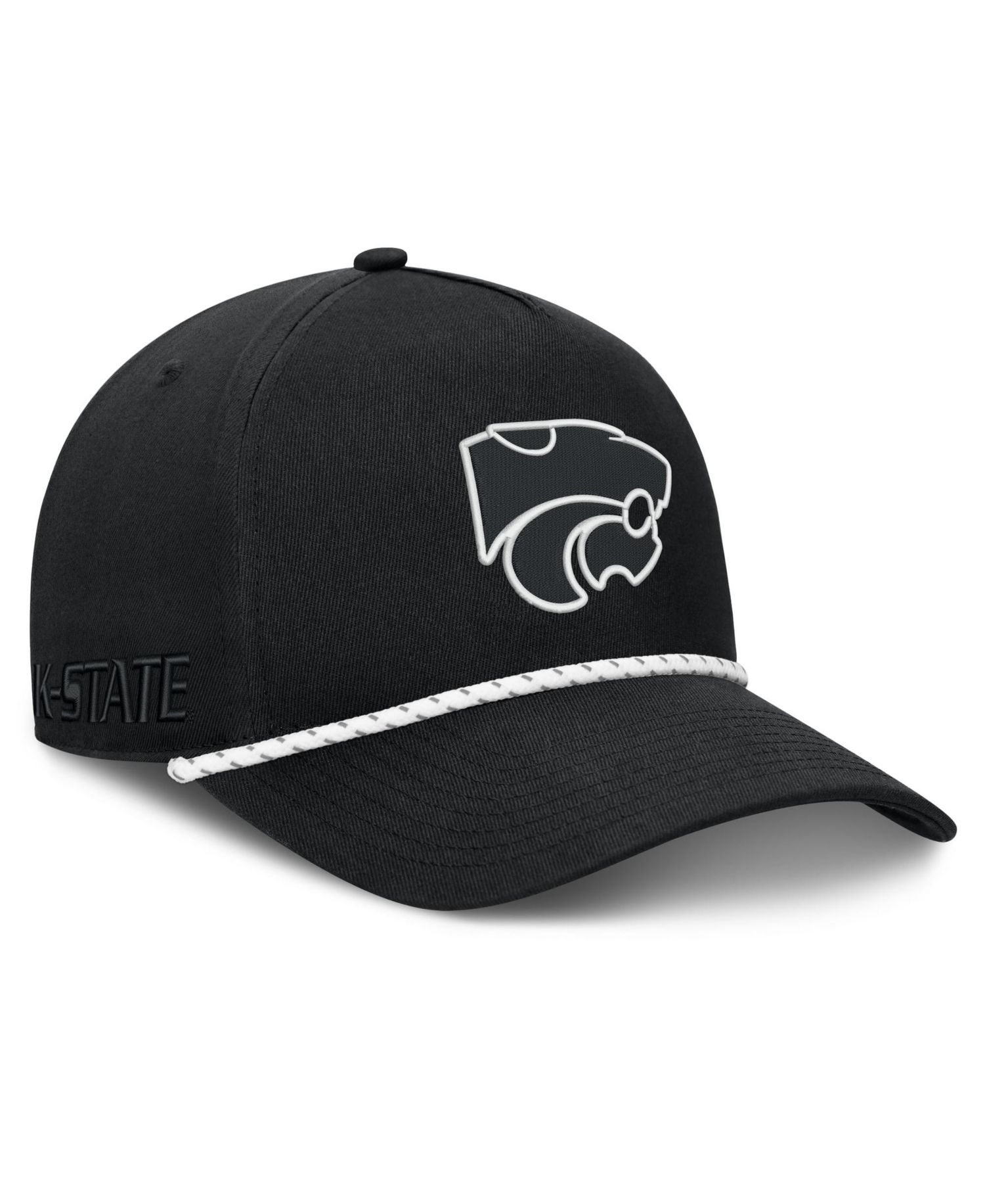Men's Black Kansas State Wildcats Undertone Rope Adjustable Hat