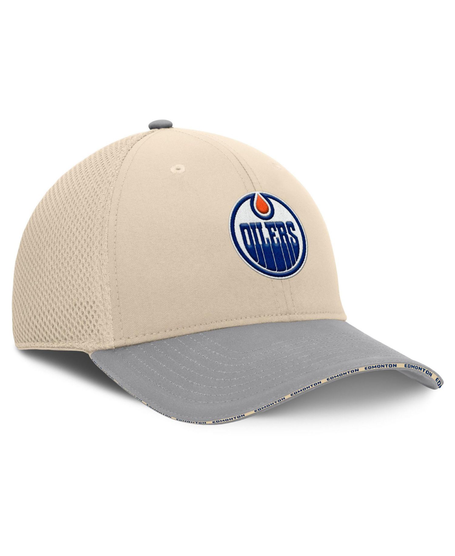 Men's Tan Edmonton Oilers Fundamentals Span Flex Hat