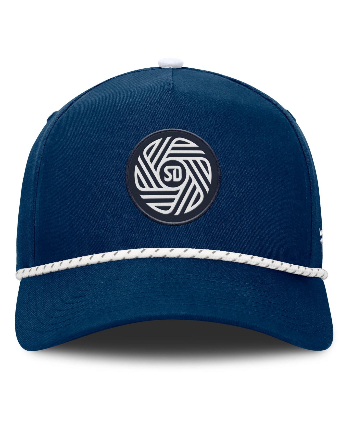 Мужская кепка Fanatics Navy San Diego FC Two-Seam Rope A-Frame Adjustable Hat — фото 2