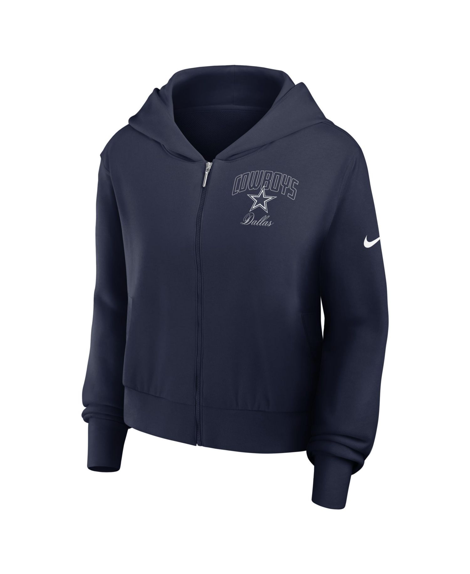 Women's Navy Dallas Cowboys Primetime Full-Zip Hoodie