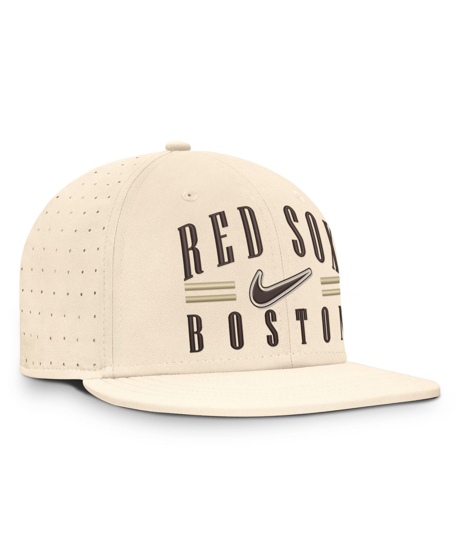 Men's Natural Boston Red Sox True Dri-FIT AeroBill Fitted Hat