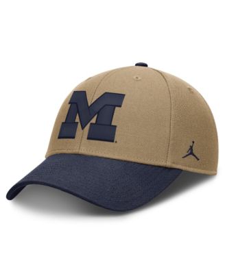 Men's and Women's Beige/Navy Michigan Wolverines Primetime Rise Dri-FIT Adjustable Hat