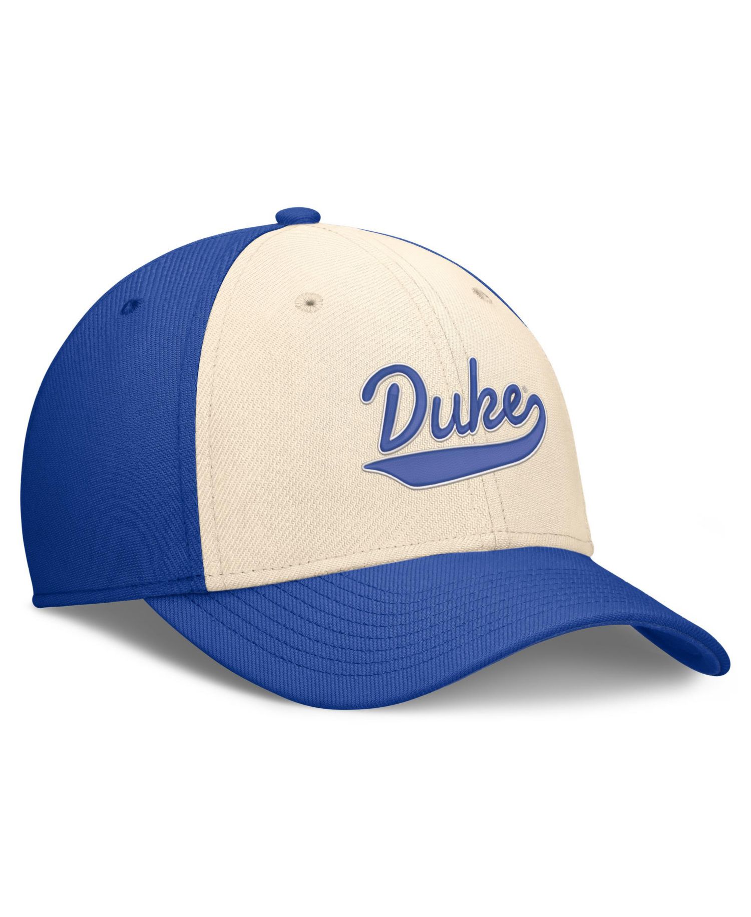 Men's Natural/Royal Duke Blue Devils Legacy Swooshflex Dri-FIT Hat