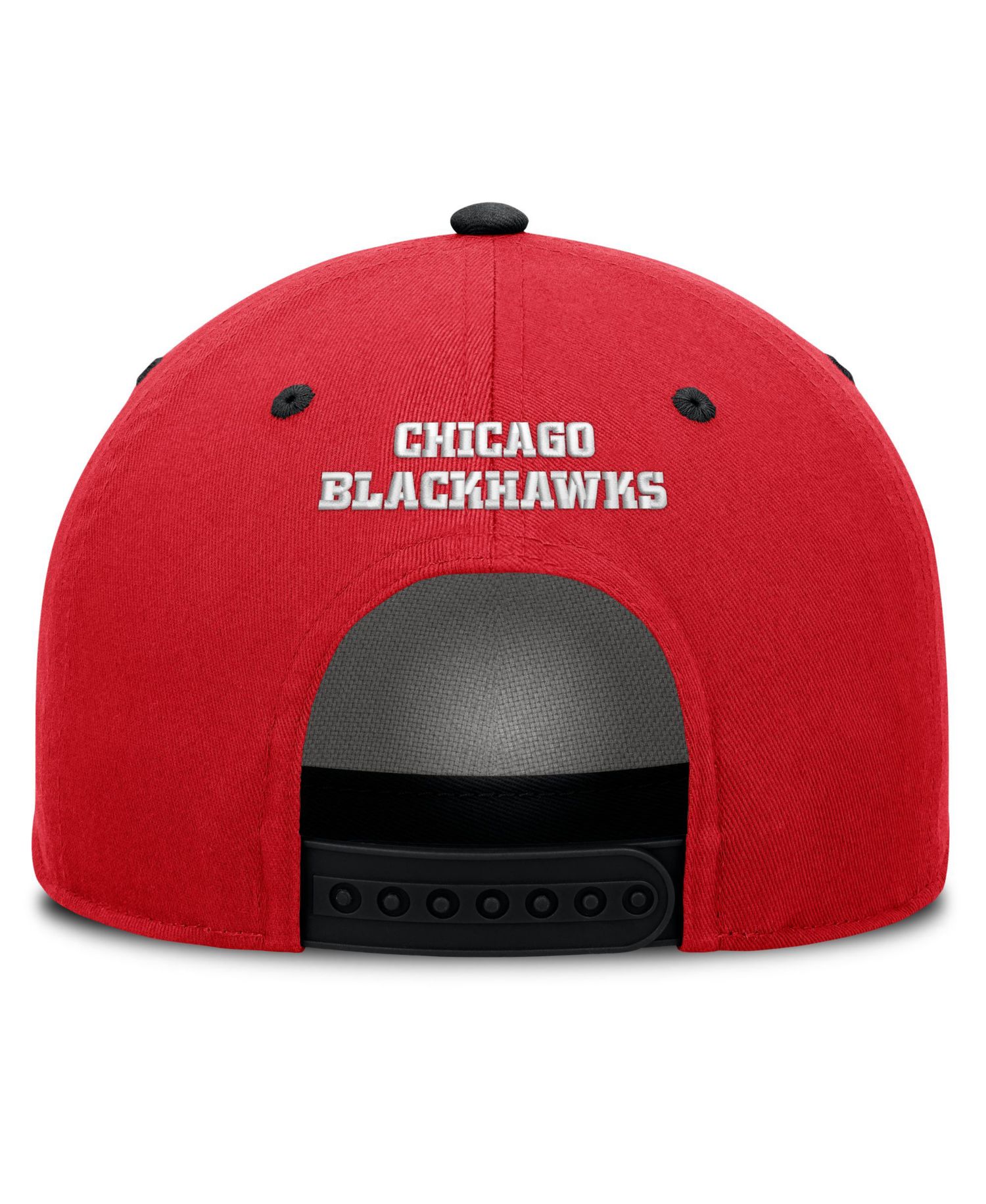 Men's Red/Black Chicago Blackhawks Fundamental Power Play A-Frame Adjustable Hat