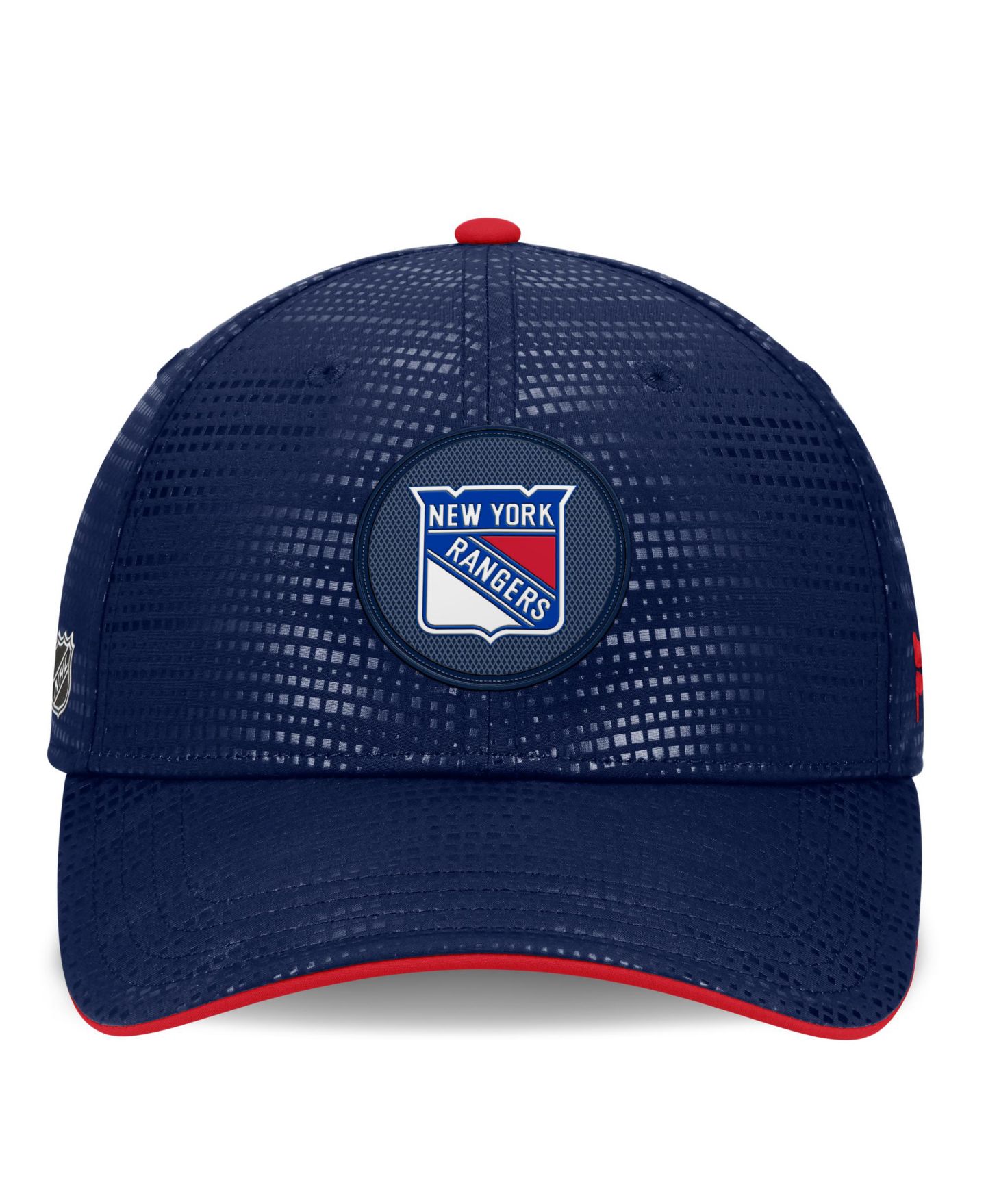 Мужской головной убор Fanatics Navy New York Rangers Authentic Pro Rink Debossed Stretch Fit Hat — фото 2