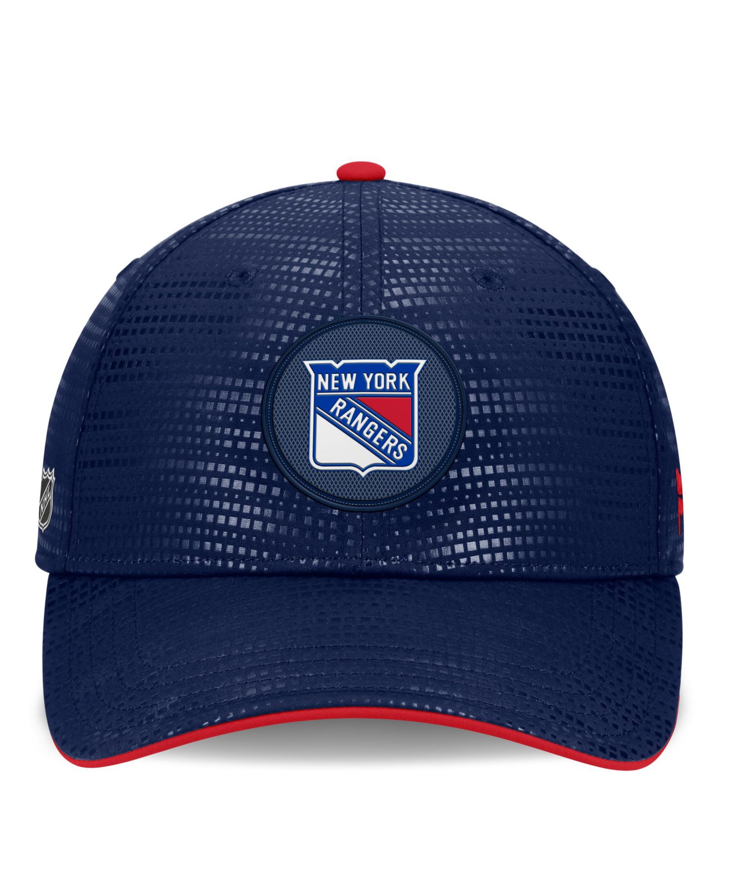Men's Navy New York Rangers Authentic Pro Rink Debossed Stretch Fit Hat