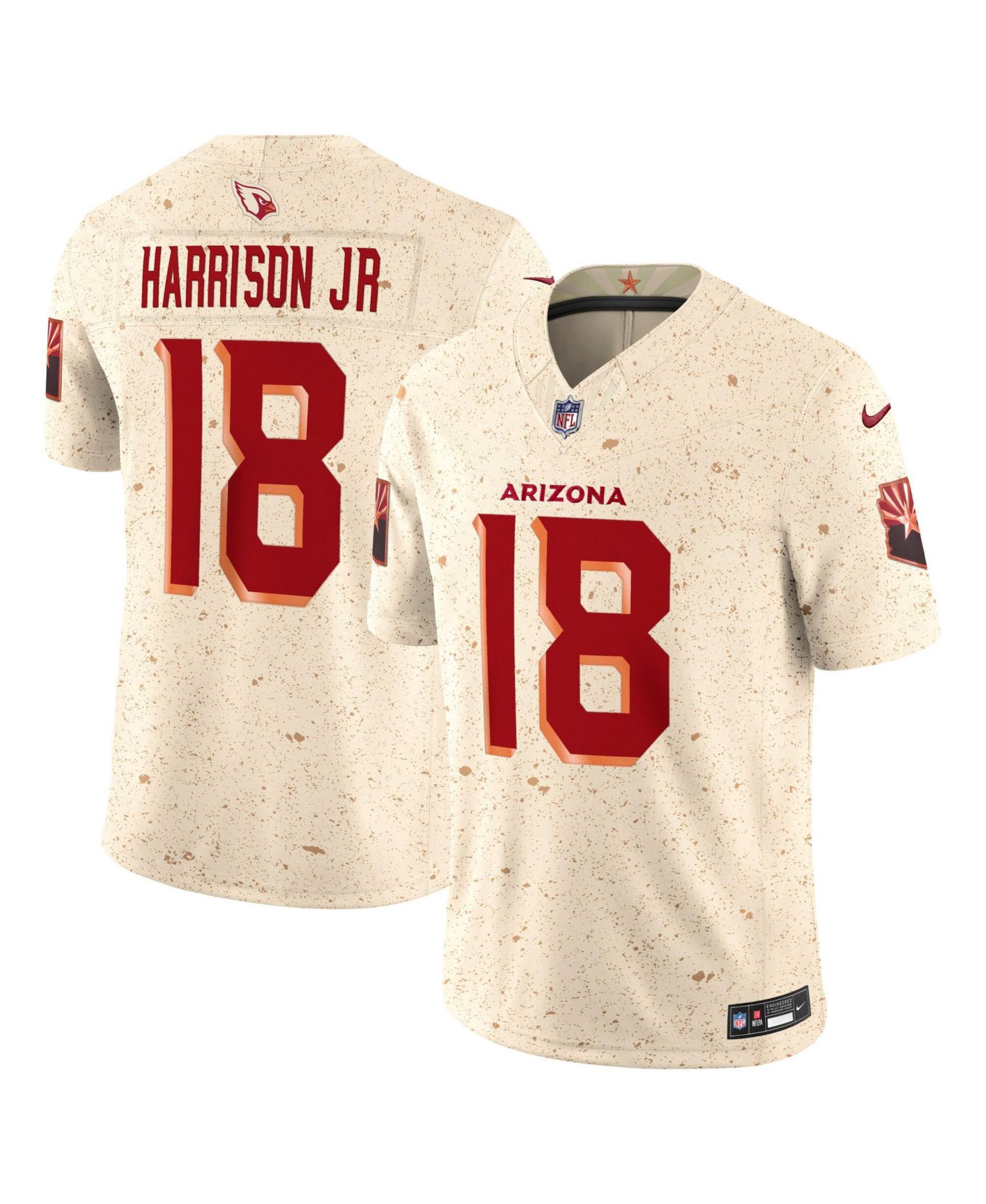 Men's Marvin Harrison Jr. Natural Arizona Cardinals 2025 Rivalries Collection Stitched Limited Jersey