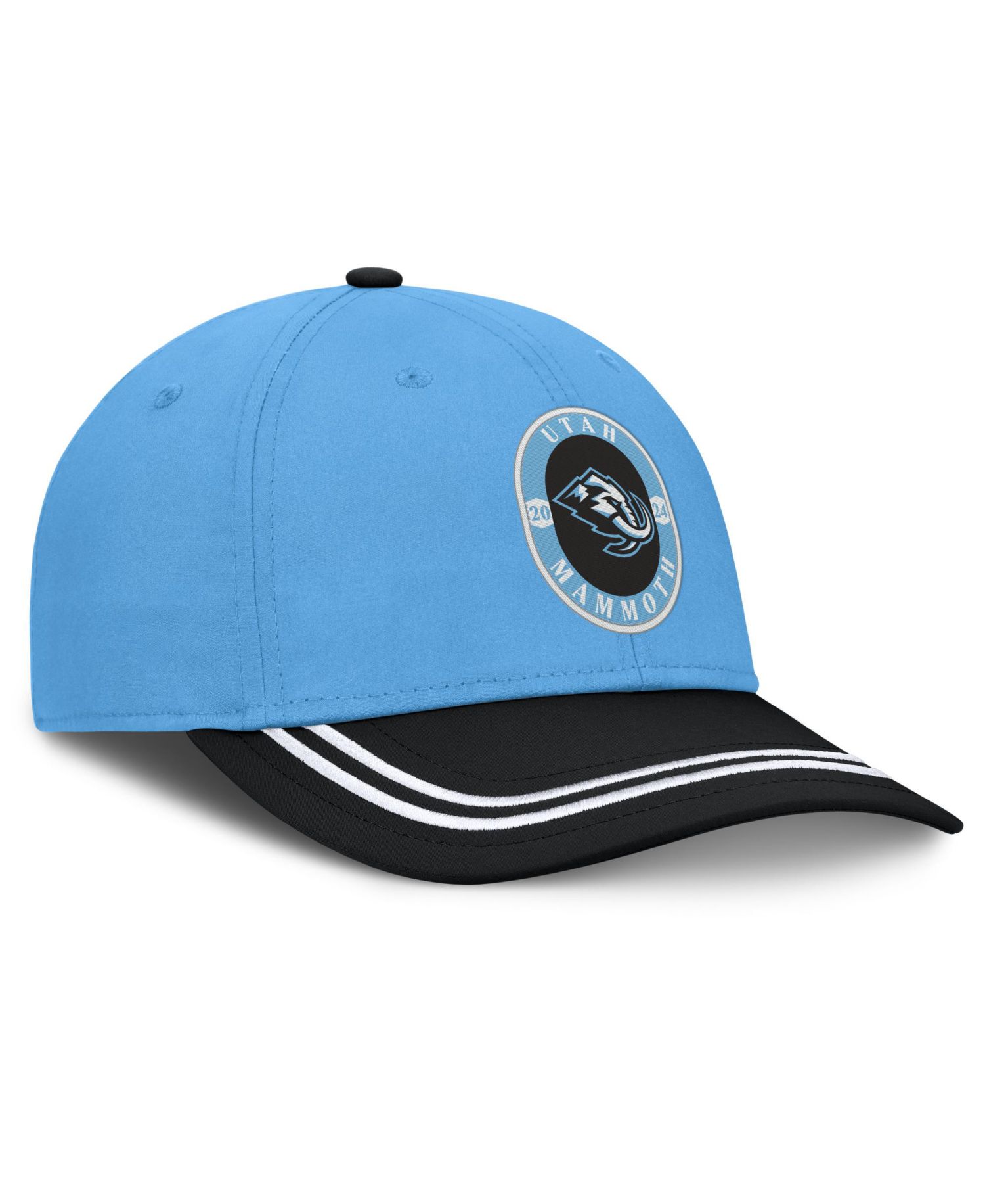Men's Light Blue/Black Utah Mammoth Fundamental Stretch Hat