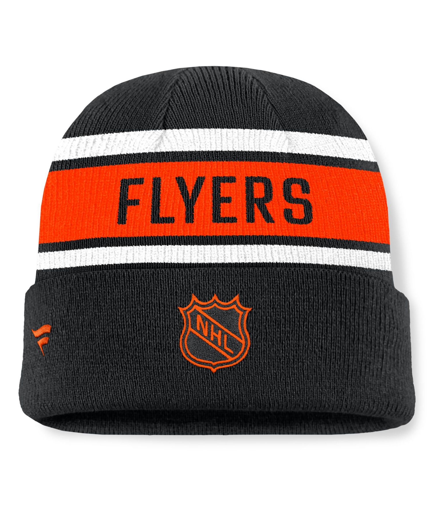 Men's Black/Orange Philadelphia Flyers Heritage Cuffed Knit Hat