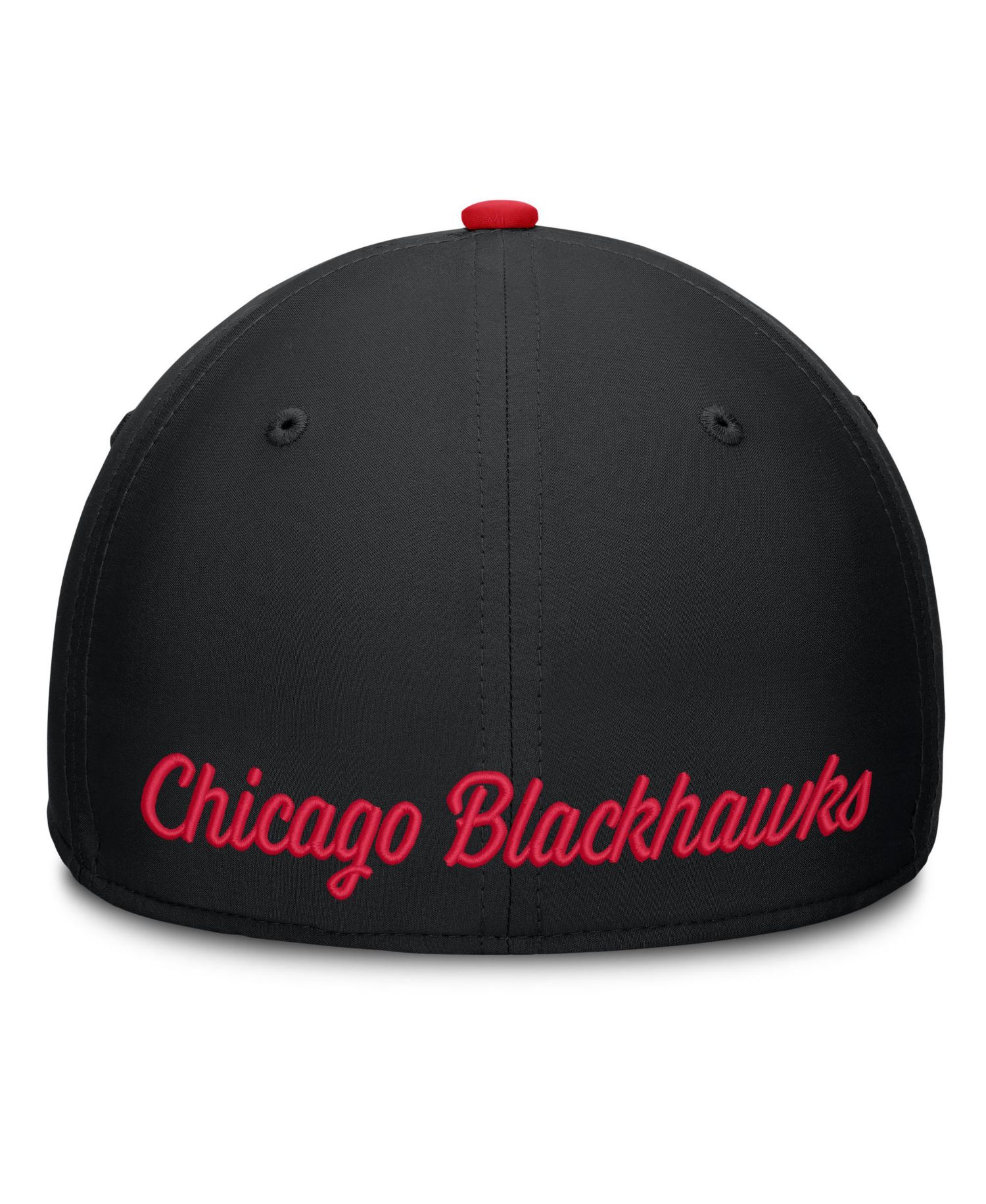 Men's Black/Red Chicago Blackhawks Stretch Hat