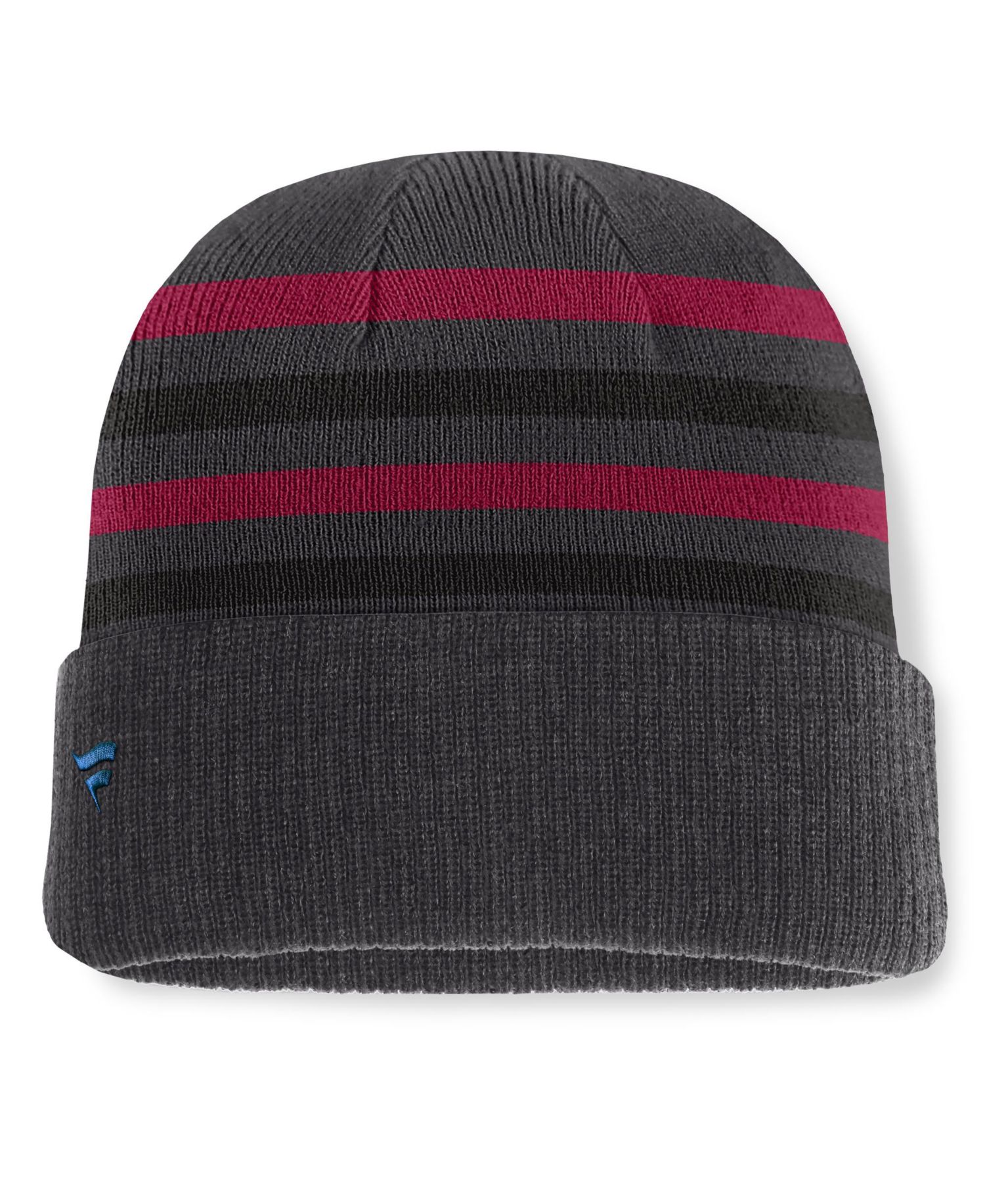 Men's Charcoal Colorado Avalanche Knurly Stripe Cuffed Knit Hat