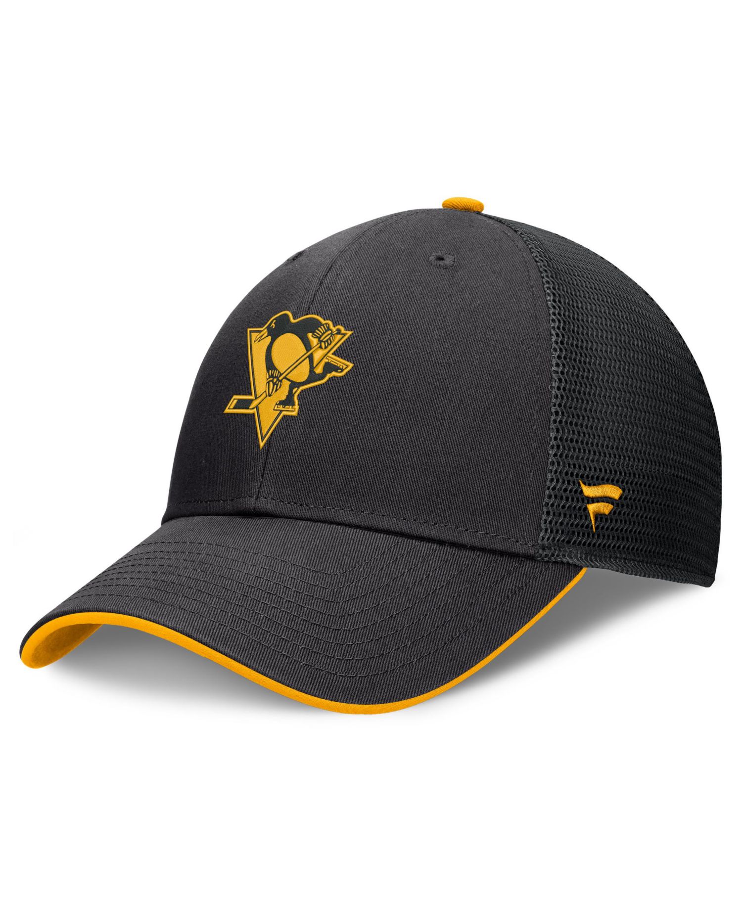 Men's Black Pittsburgh Penguins Fundamental Limits Trucker Adjustable Hat