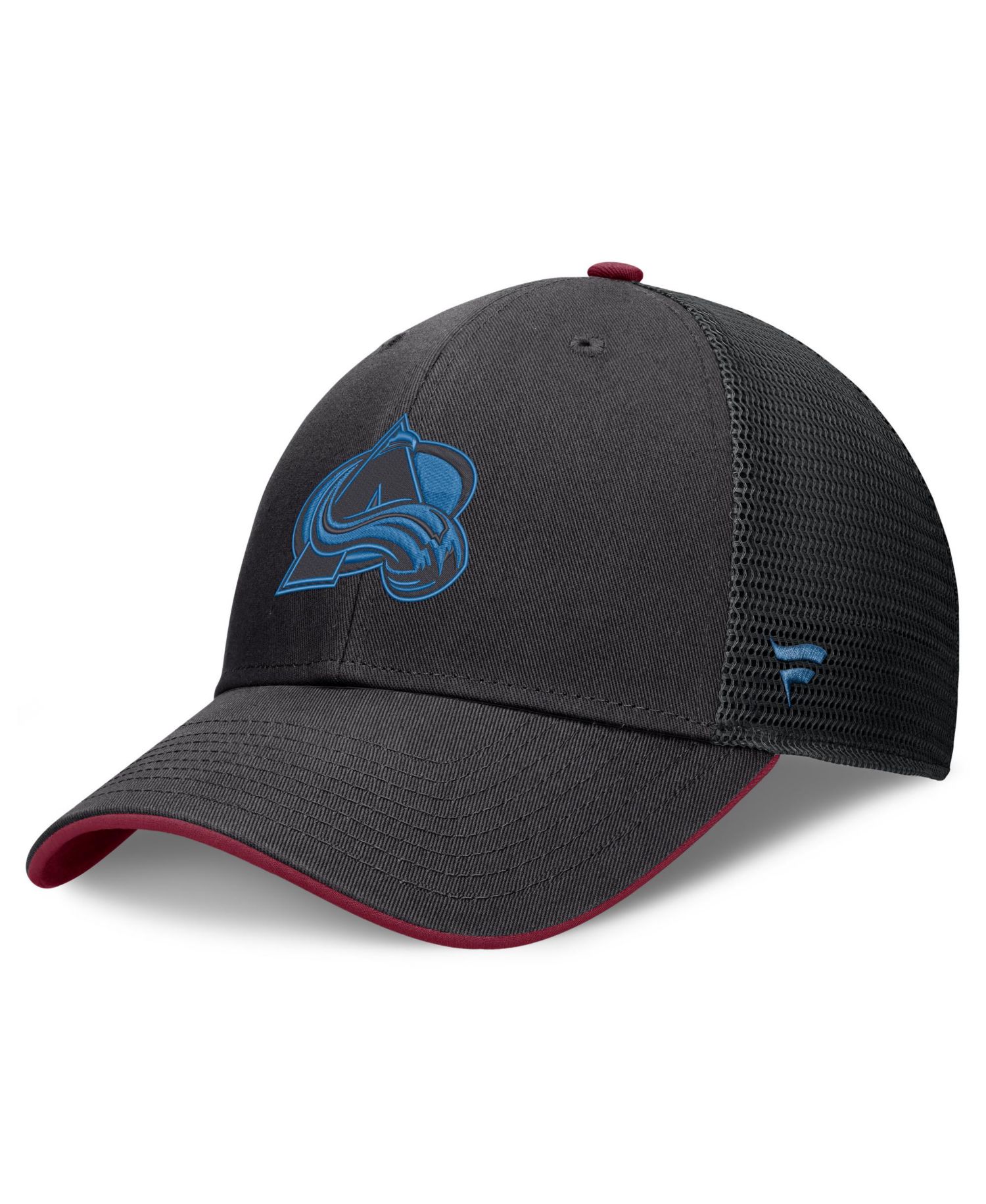 Men's Black Colorado Avalanche Fundamental Limits Trucker Adjustable Hat