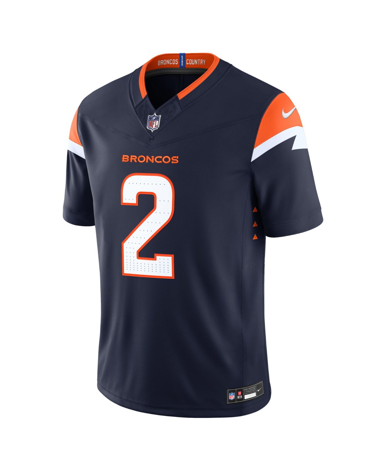 Men's Pat Surtain II Navy Denver Broncos Alternate Vapor F.U.S.E. Stitched Limited Jersey