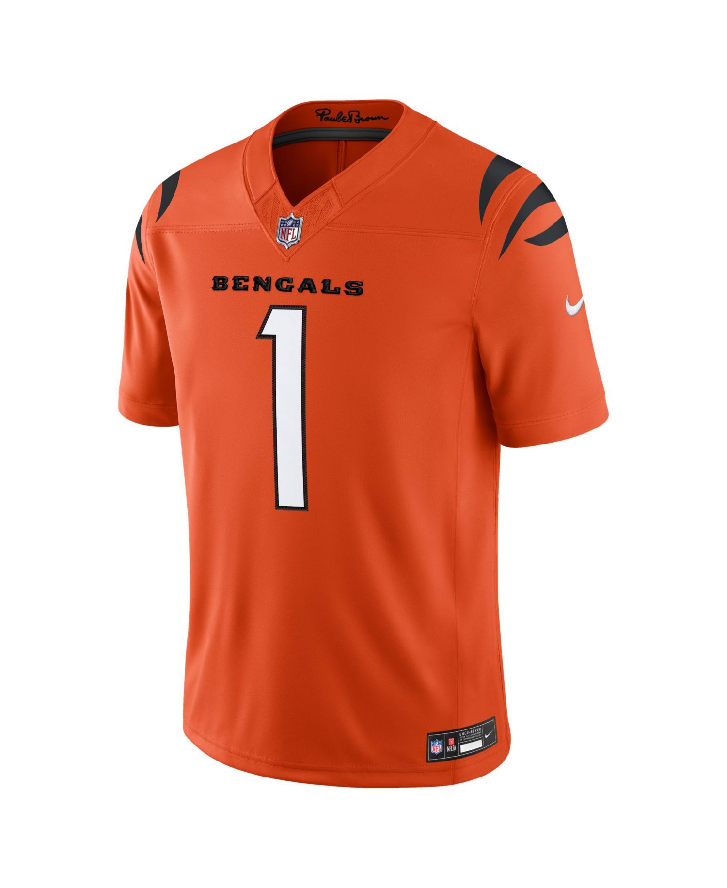 Men's Ja'Marr Chase Orange Cincinnati Bengals Alternate Vapor F.U.S.E. Stitched Limited Jersey