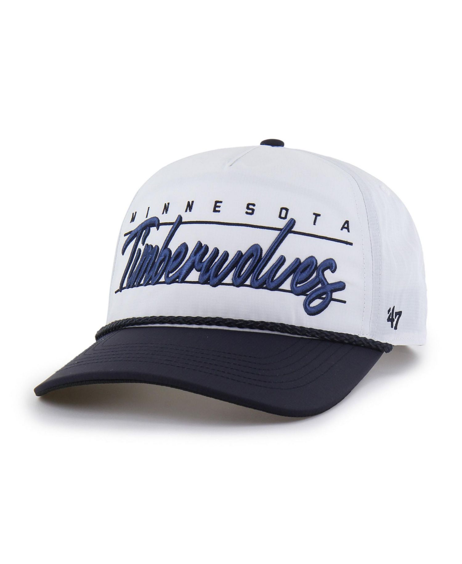Men's '47 White Minnesota Timberwolves brrr&deg; Condor Two-Tone Hitch Rope Adjustable Hat