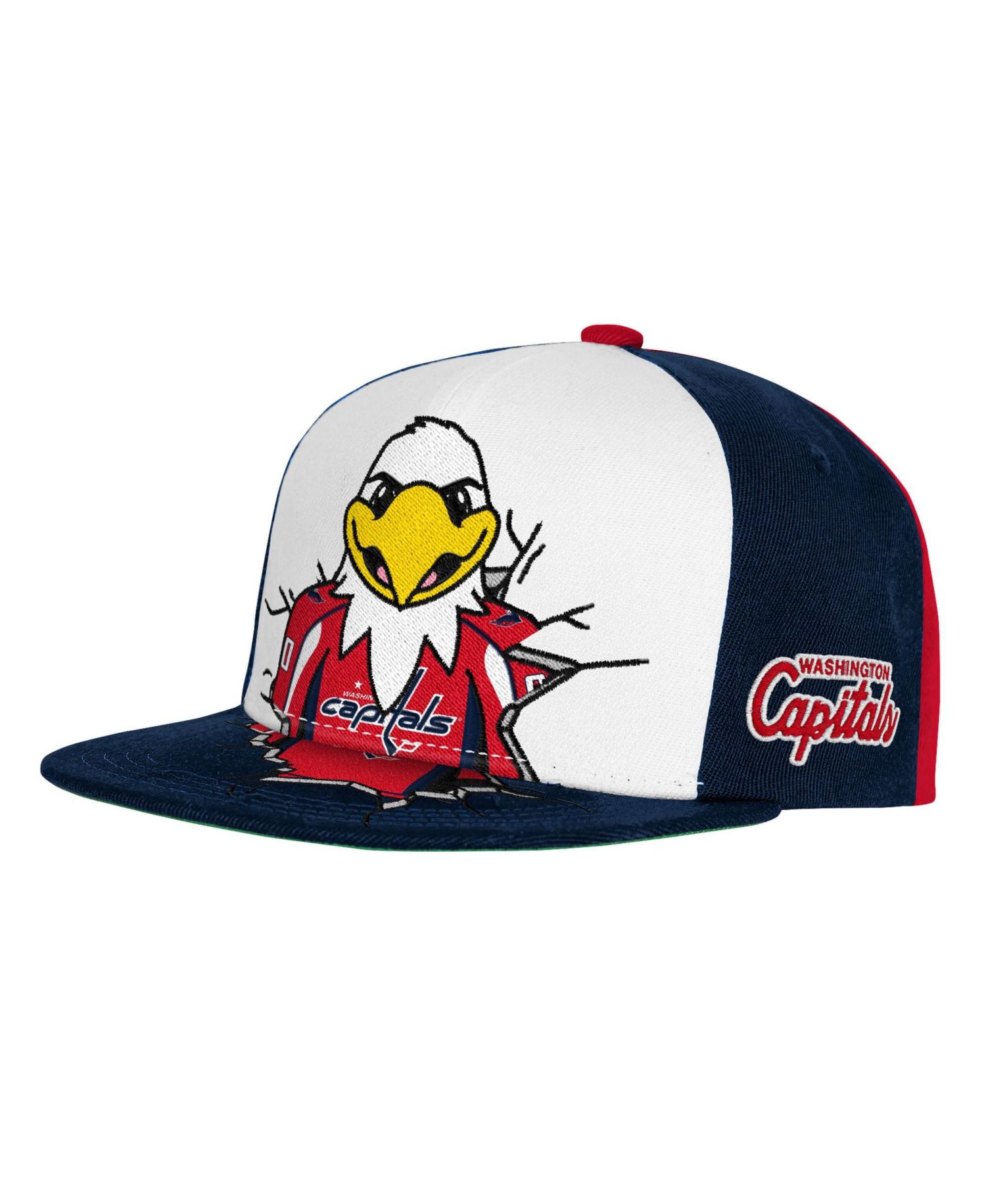 Big Boys and Girls Navy Washington Capitals Mascot Snapback Hat