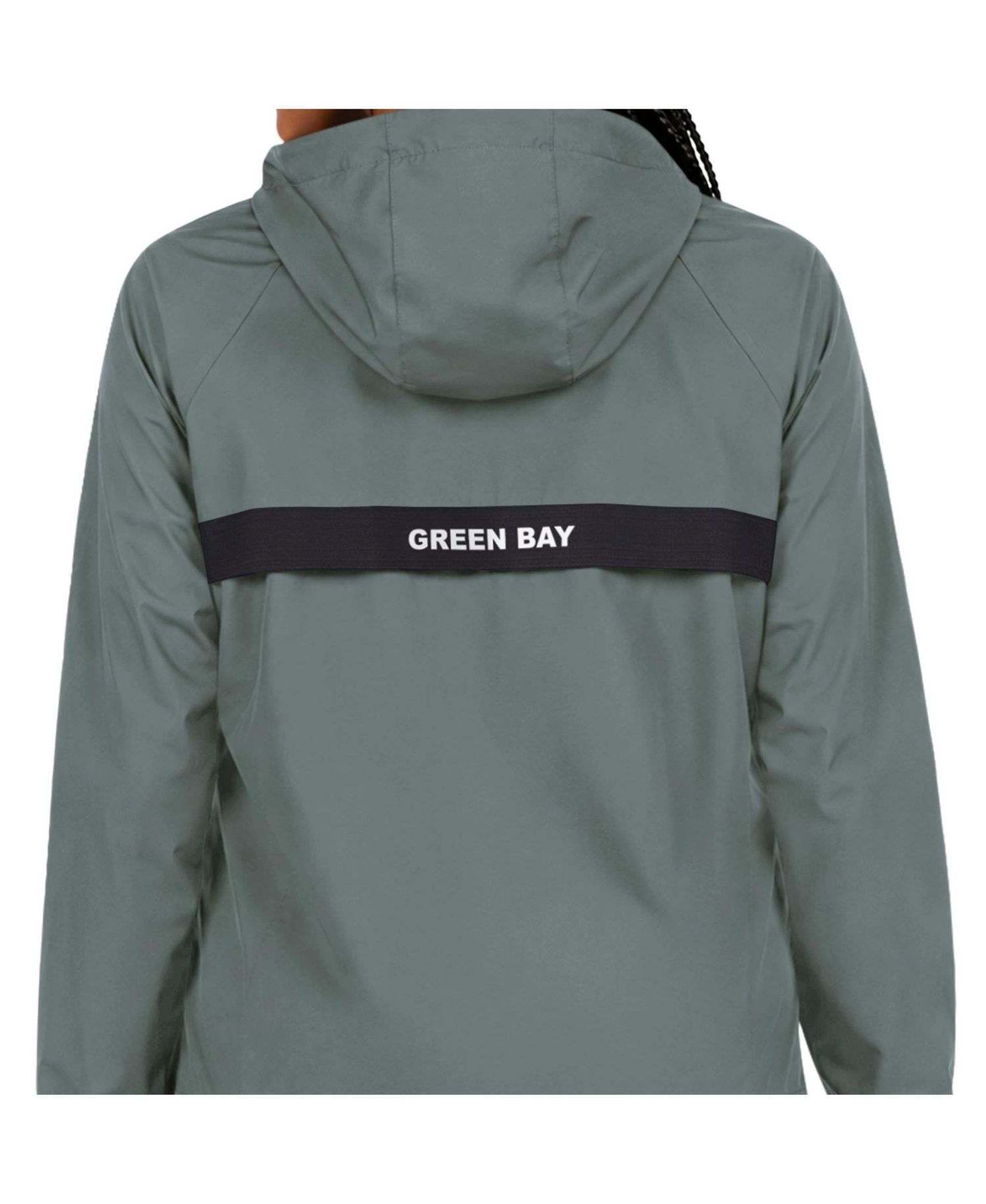 Women's Green Green Bay Packers Athleisure Lightweight Full-Zip Raglan Jacket