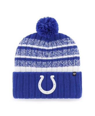 Men's '47 Royal/White Indianapolis Colts Tavern Cuffed Knit Hat with Pom