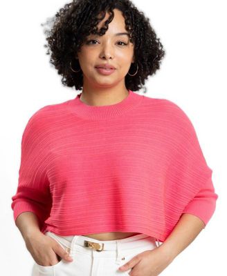 Women's Brooklyn Lightweight Textured Cropped Sweater