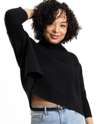 Women's Jordan Turtleneck Cropped 3/4-Length Sleeves Sweater