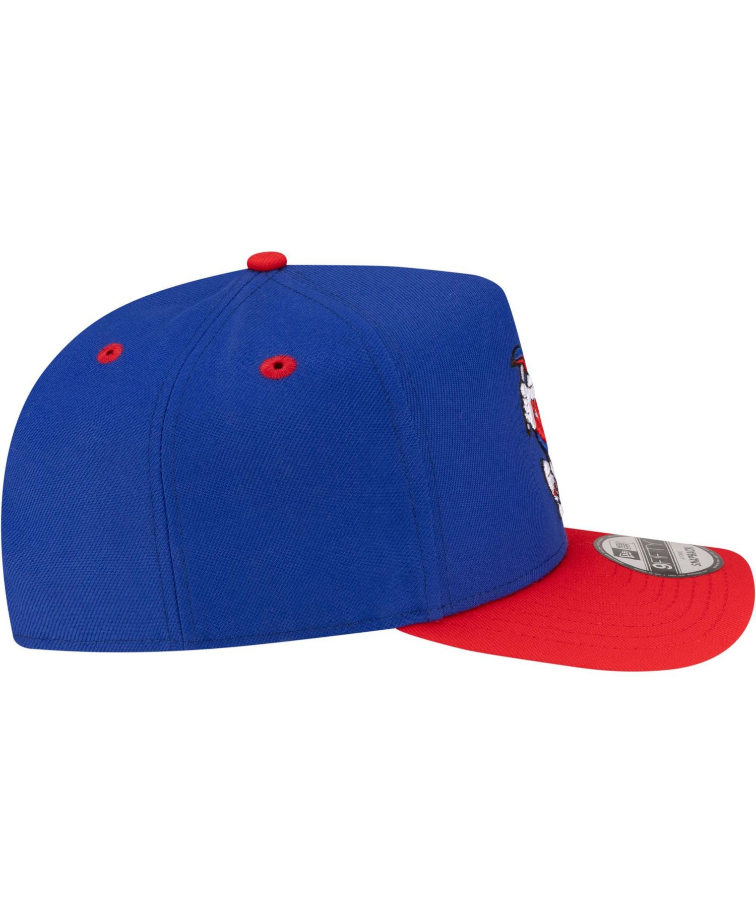 Men's Royal/Red Denver Nuggets 80s Throwback A-Frame 9FIFTY Snapback Hat