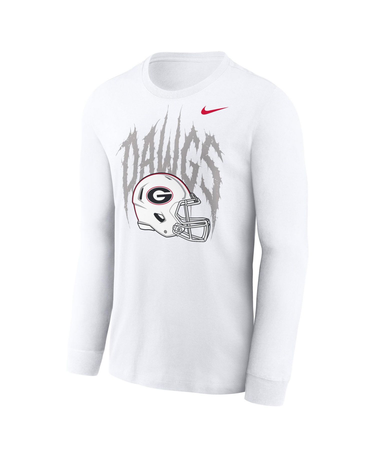 Men's White Georgia Bulldogs Whiteout Dawgs Long Sleeve T-Shirt