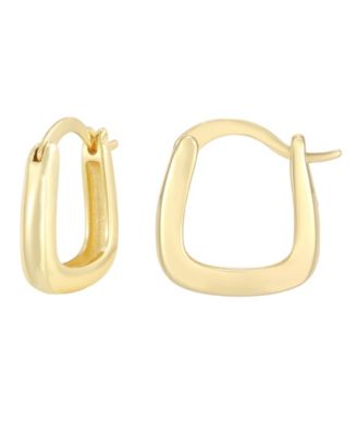 Gold-Tone Square Hoops Earrings