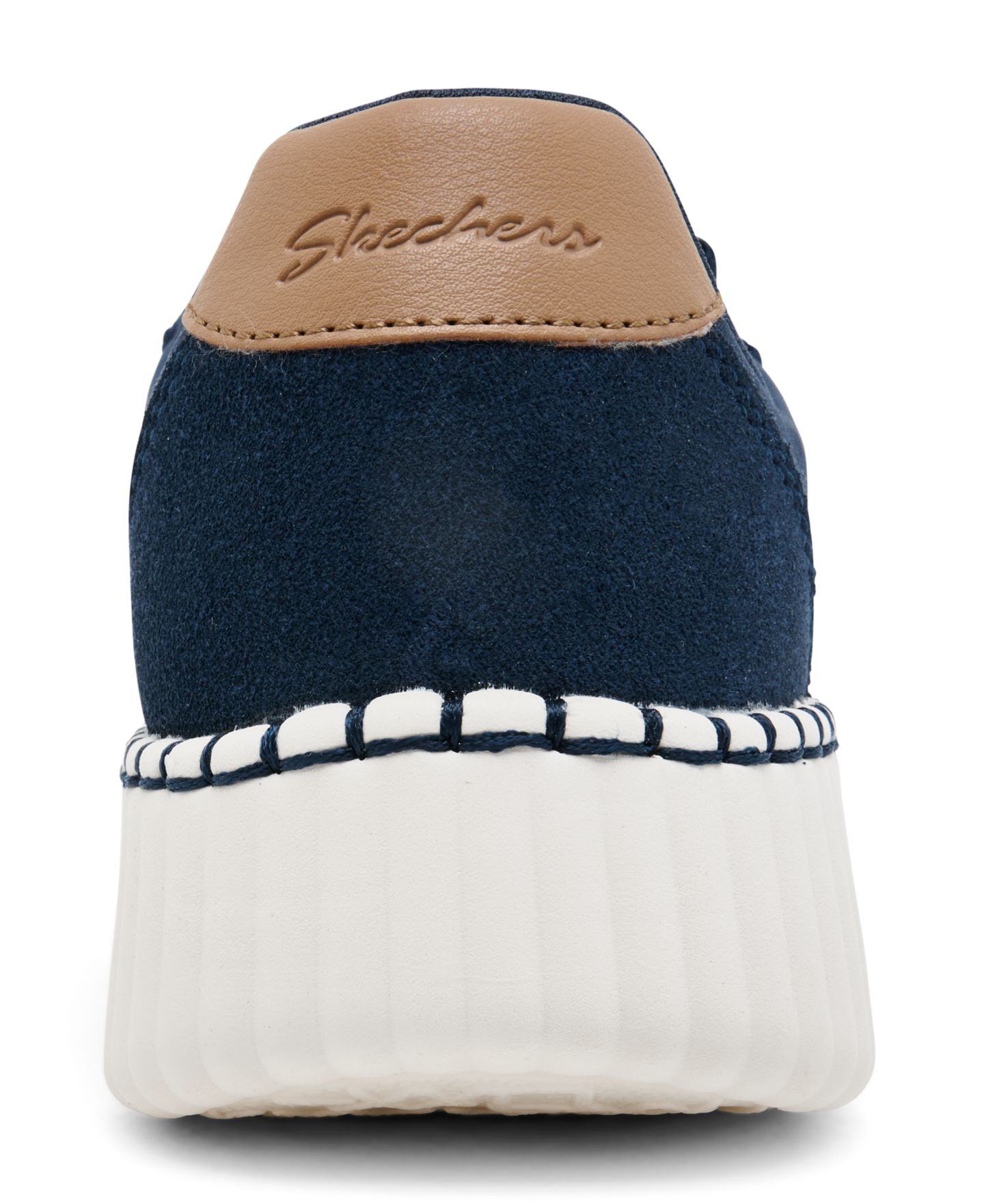 Женские кроссовки Skechers Wilshire Blvd - City Luxe No Tie Fit Memory Foam Fashion, цвет: Тёмно-синий — фото 4
