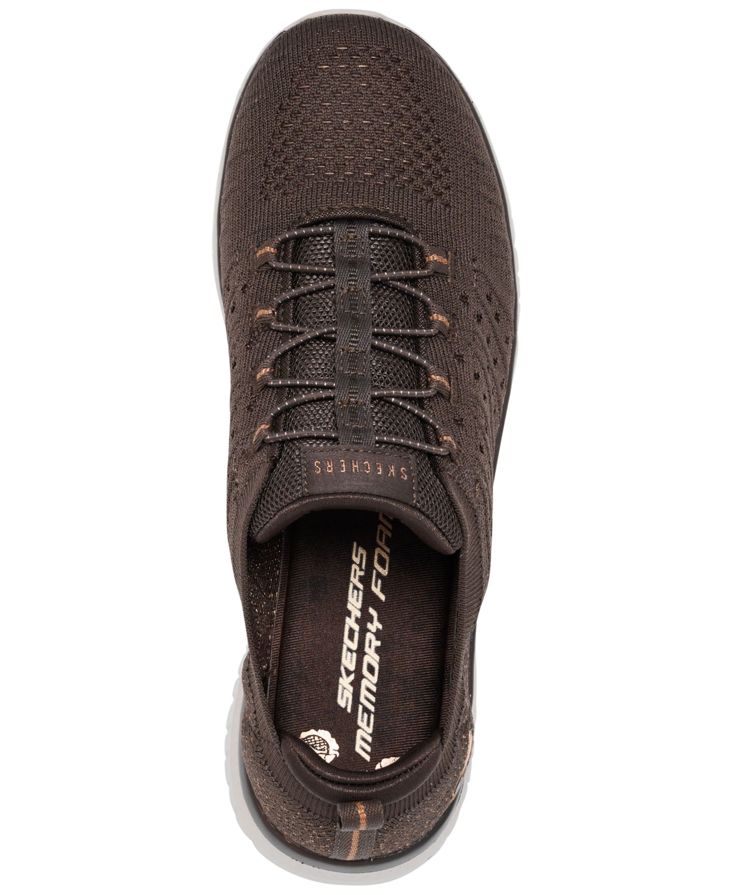 Женские кроссовки Skechers Virtue - Copper Dream Walking Memory Foam, цвет: Шоколадный — фото 5