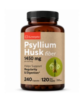 Psyllium Husk Fiber Capsules for Digestive Health and Regularity, 240 Count
