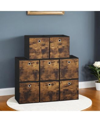 Set of 8 Storage Cubes, Storage Bins, Foldable Fabric Storage Boxes, 10.2 x 10.2 x 11 Inches, for Bedroom, Living Room
