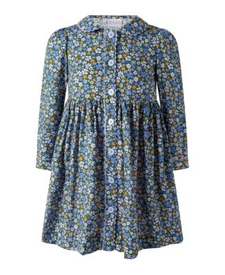 Toddler Girls' 2T-5T Meadow Floral Button-Front Long-Sleeve Fit & Flare Dress