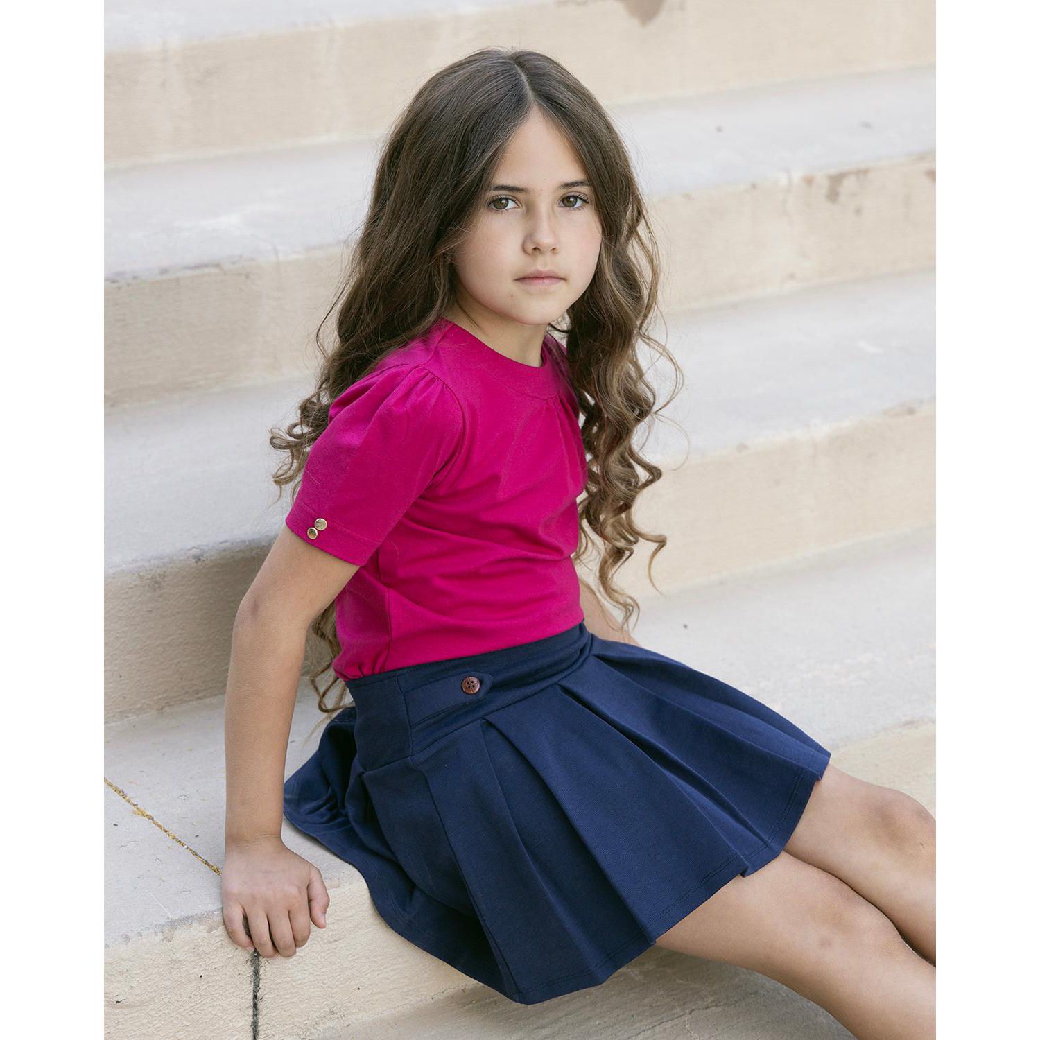 Toddler Girls' 2T-5T Ponte Pleated Pull-On Skort